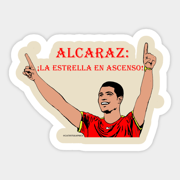 Alcaraz: la estrella en ascenso! Sticker by CathyGraphics